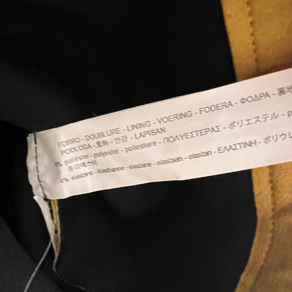 Zara Suede Effect Jacket in Mustard - Picture 9 of 10